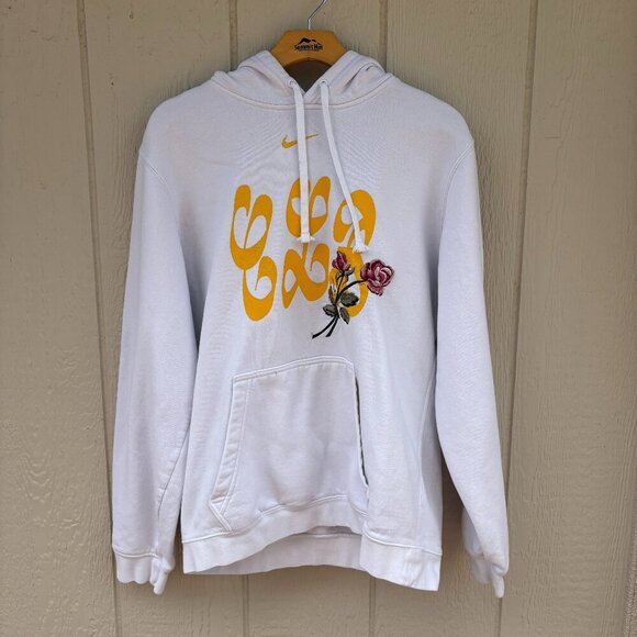 Nike x Drake Certified Lover Boy Hoodie Adult Medium White Embroidered Rose - Picture 2 of 12